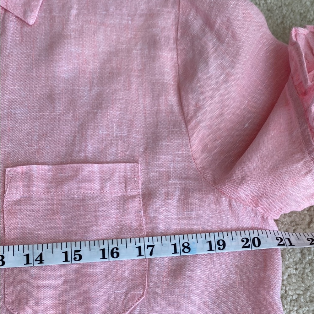 Lilly Pulitzer Light Pink Sorbet Button Down Carden ruffle Shirt, S, NWOT - Picture 7 of 9